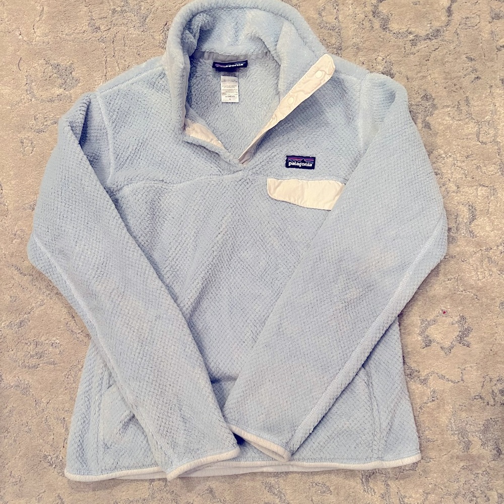 Patagonia light blue pullover